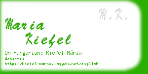 maria kiefel business card
